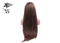 Long Brown Synthetic African American Braided Wigs , Sensational Box Braid Wig