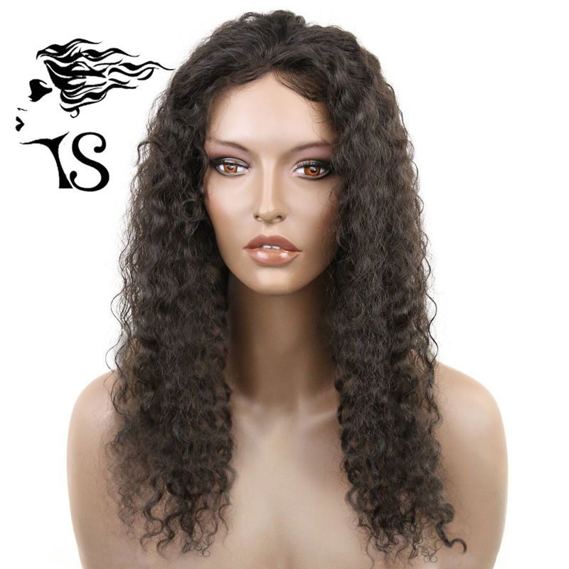 Black Curly African American Human Hair Wigs , 100% Virgin Natural Hair Lace Front Wigs